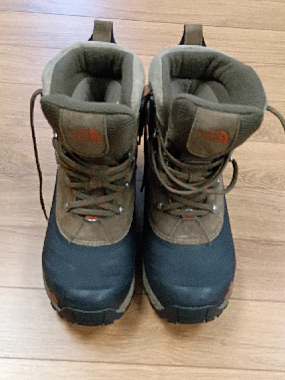 The North Face Olive Green Brown Waterproof Hiking Boots